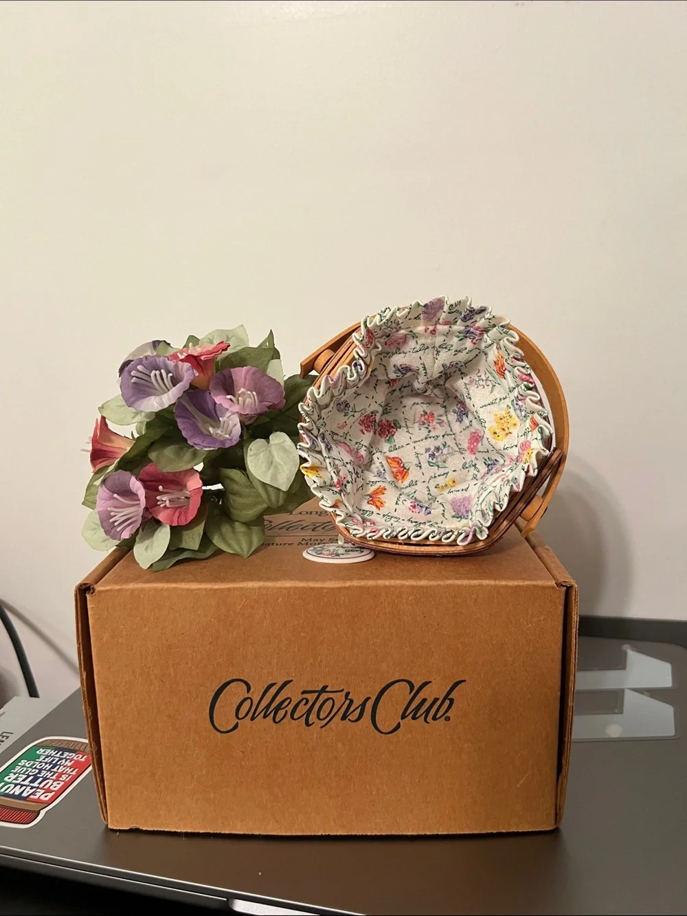 Longaberger May series miniature Morning Glory Basket
